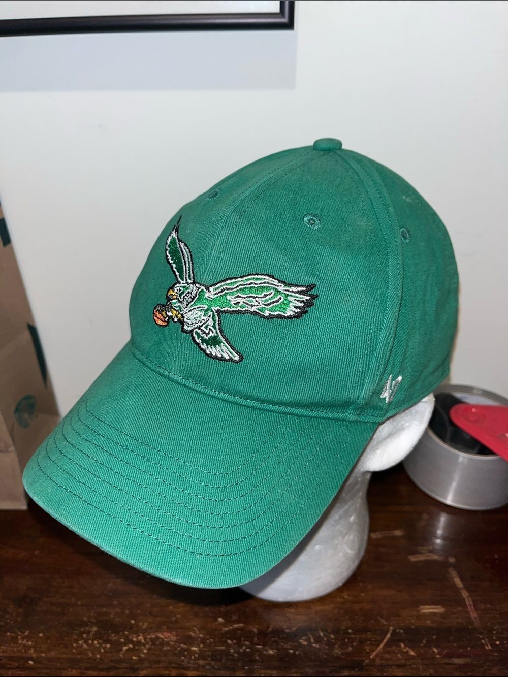 Philadelphia Eagles Kids Youth Kelly Green NFL Trucker Adjustable Back Hat Cap